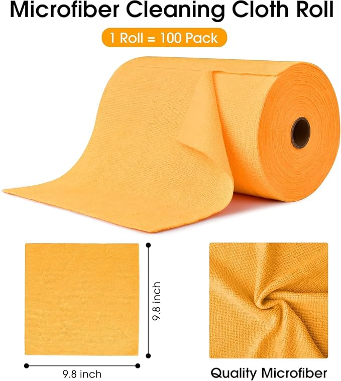 KitchLife Microfiber Cleaning Cloth Roll, 100 Pack - Image 2