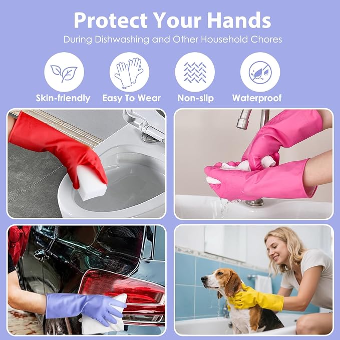 Rubber Kitchen Dishwashing Gloves - Image 6