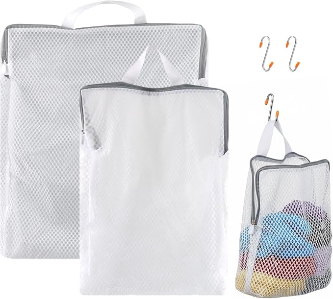 3 Pcs Mesh Hanging Laundry Bags by Unknown