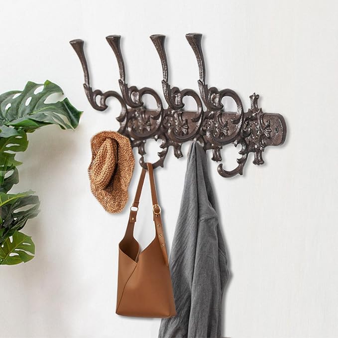 Sungmor Vintage Cast Iron Wall Hook Rack - Image 8