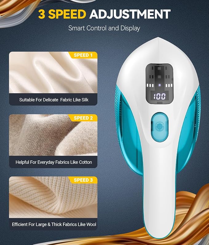 Ruidla Rechargeable Fabric Shaver and Lint Remover, 3-Speed Adjustable | - Image 4