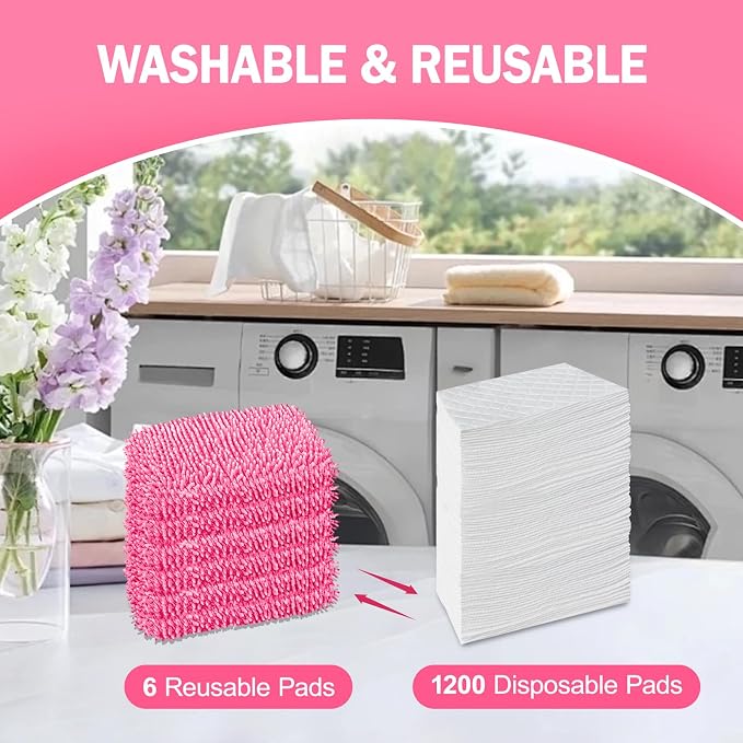 6 Pack Reusable Mop Pads Compatible - Image 4