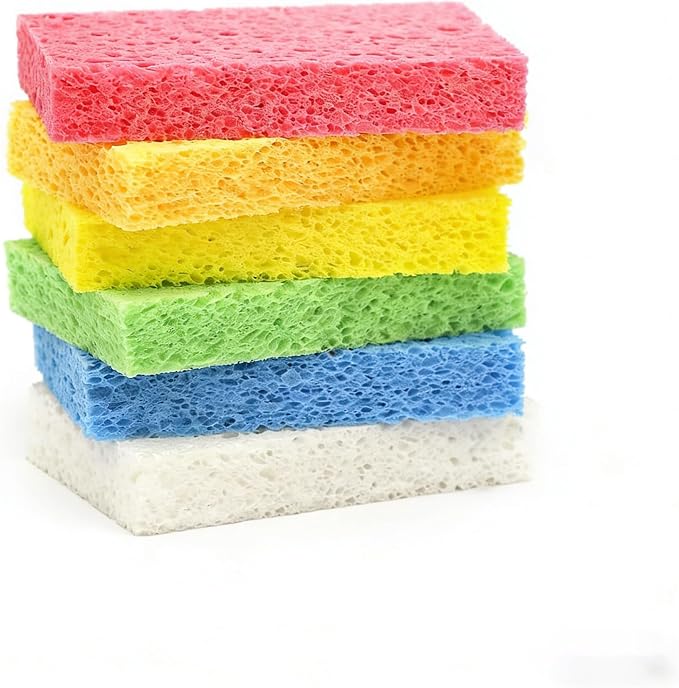 ARCLIBER 6 Pack Cellulose Scrub Sponges Non-Scratch Heavy Duty Kitchen | by ARCLIBER