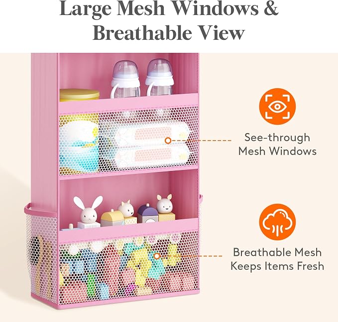 Lifewit 4 Tier Over the Door Organizer, Diaper Hanging Storage - Image 4