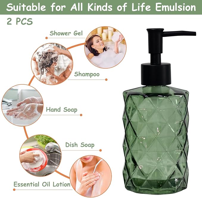 YYTSGG Green Glass Soap Dispenser - Image 4