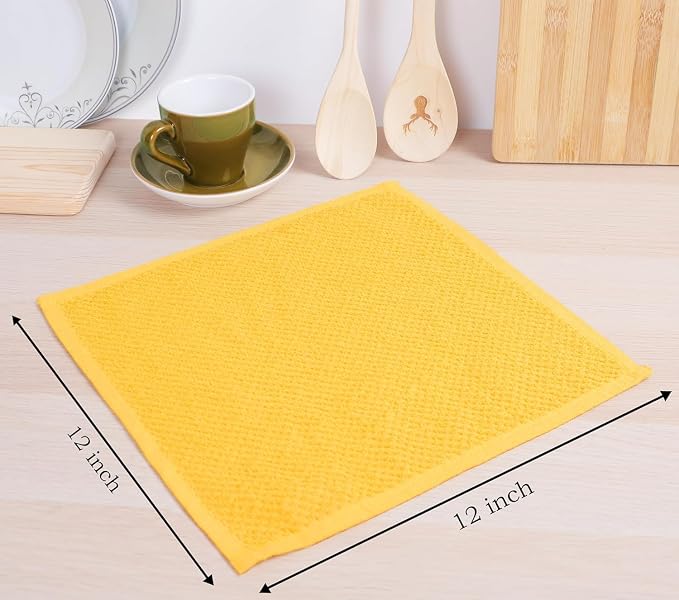 AMOUR INFINI Cotton Kitchen Dish Cloths Set of 8 – Highly Absorbent, Super Soft - Image 2