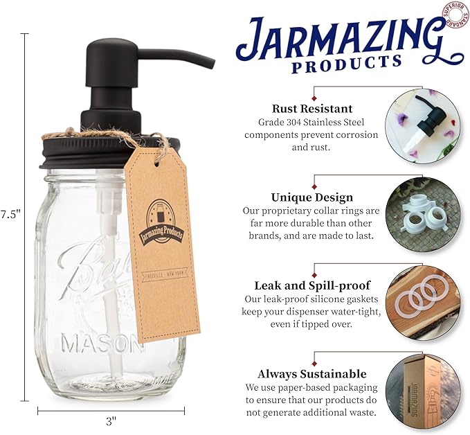 Mason Jar Soap Dispenser - Image 2