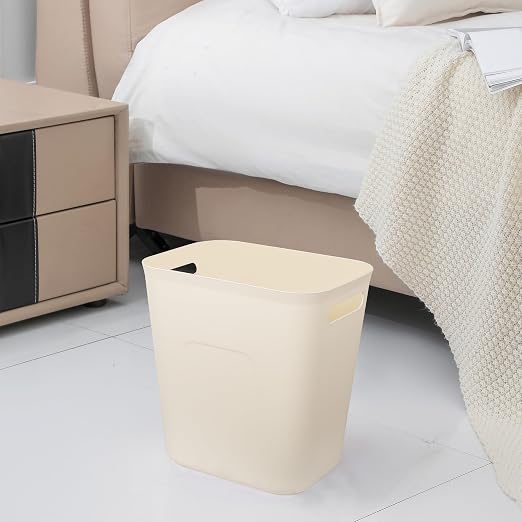 UUJOLY Plastic Small Bathroom Trash Can Wastebasket, 3.5 Gallon, Laundry Room - Image 3