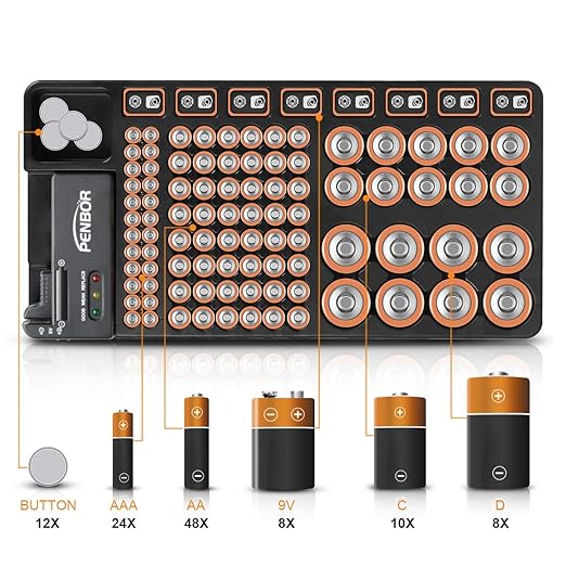 Battery Organizer Storage Case by PENBOR
