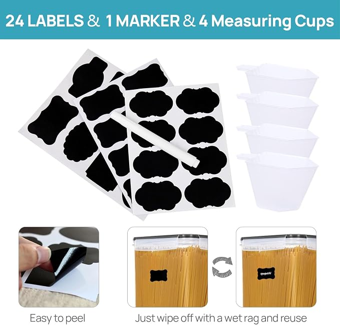 Vtopmart 10 PCS Flour and Sugar Storage Container Sets - Image 5