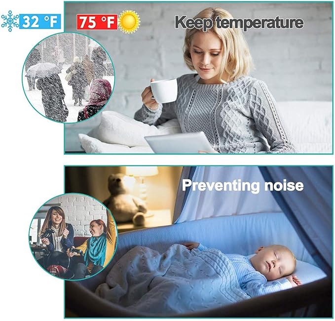 Suptikes 2 Pack Door Draft Stopper, Door Sweep - Image 2