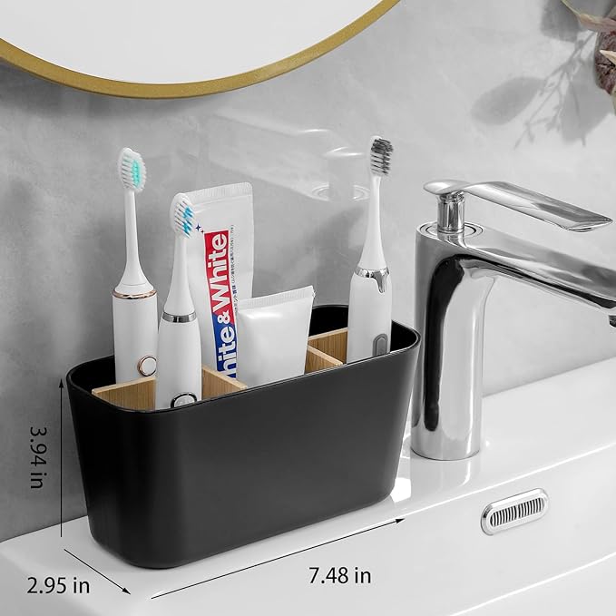 Toothbrush Holders Electric Tooth Brush and Toothpaste Organizer - Image 2