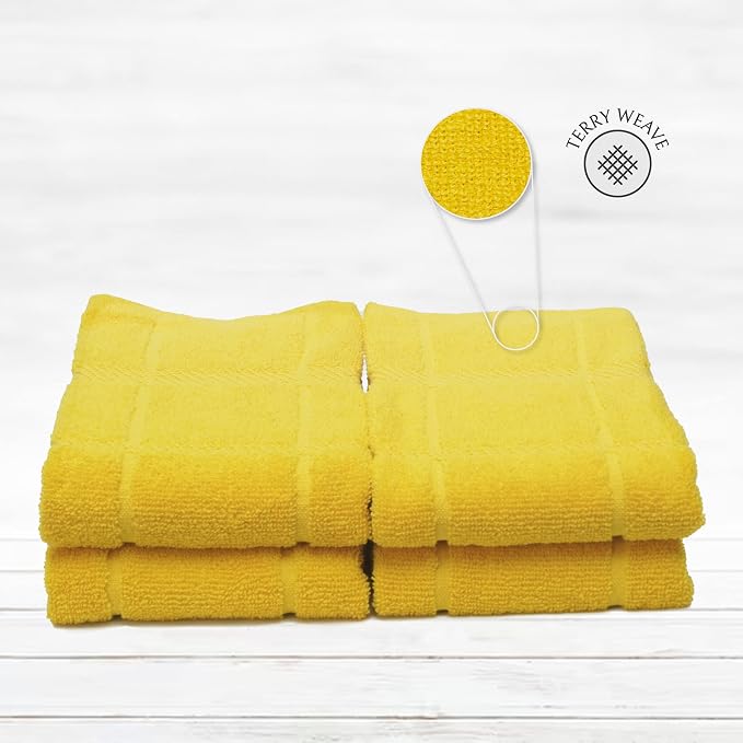 100% Cotton Terry Dish Towels, 4 Pack Plain, 16 x26 Inches, Super Soft and - Image 3