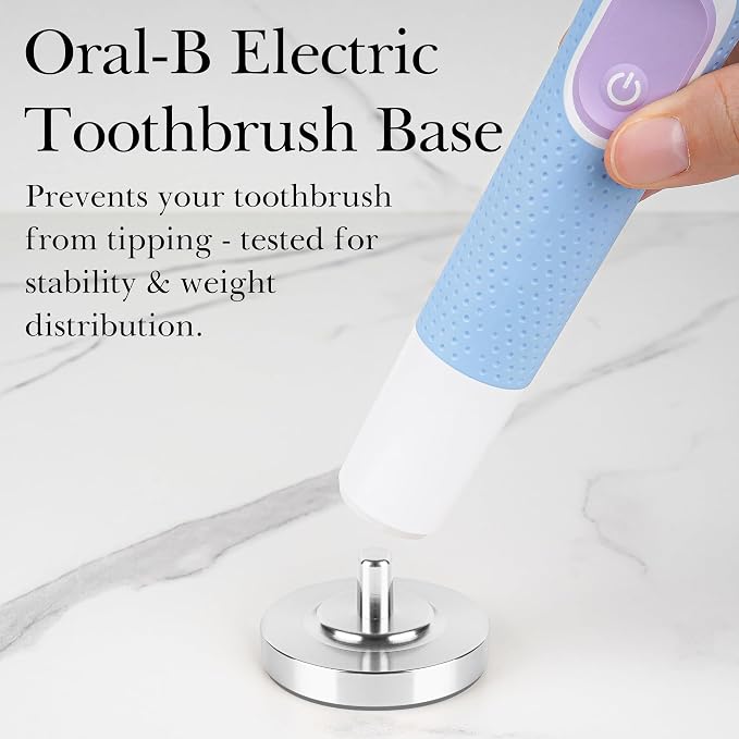 2 Pack Silver Electric Toothbrush Holder - Image 4
