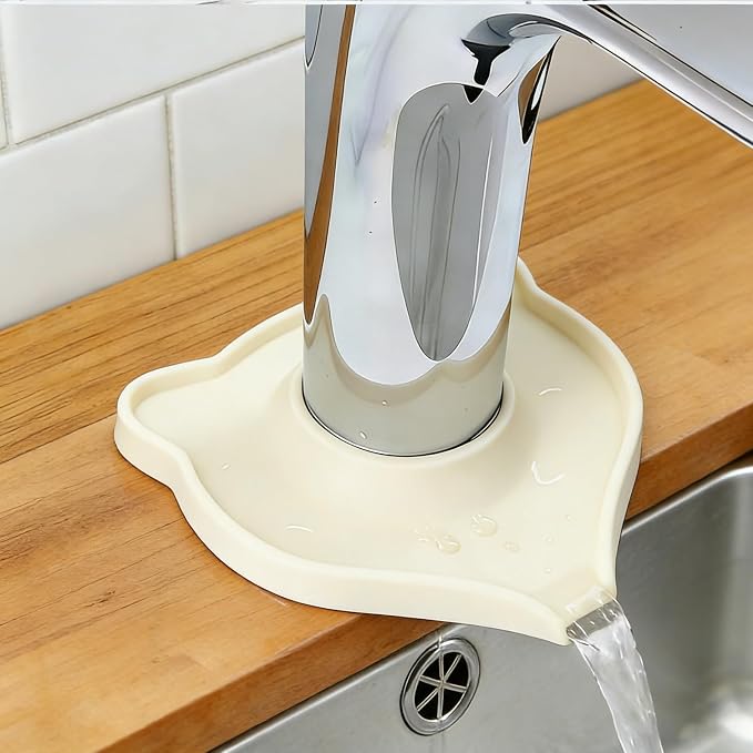 Compact Silicone Kitchen Sink Faucet Splash Proof Mat, Tap Water Diversion by WSIWZAI