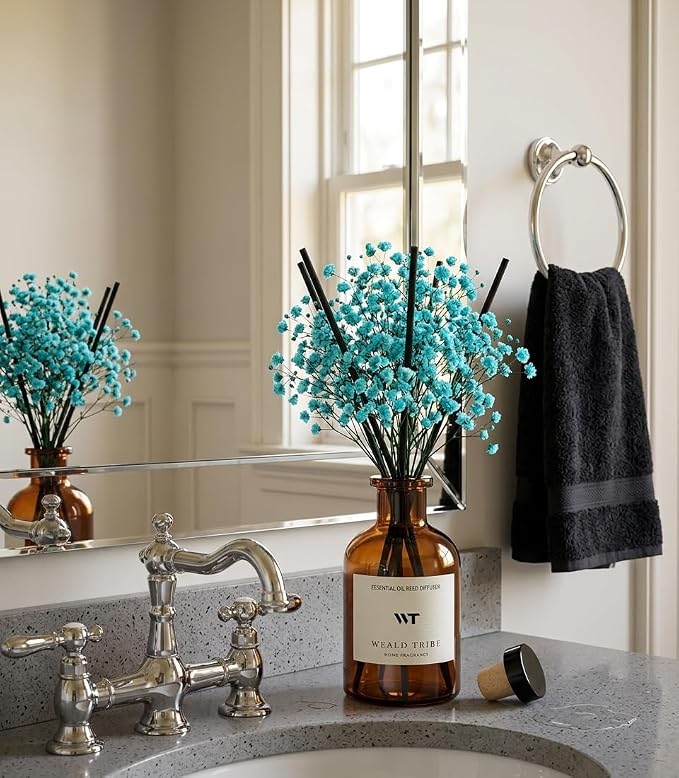 Flower Reed Diffuser Set Ocean Mist & Sea Salt Scent - Image 3