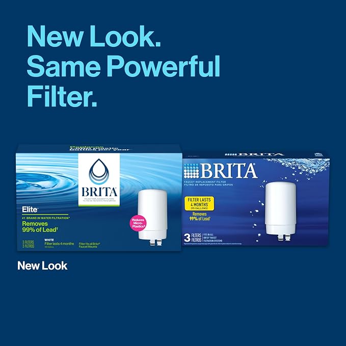 Brita Replacement Water Filter for Faucet Mount, Removes 99% of Lead, Sink - Image 3