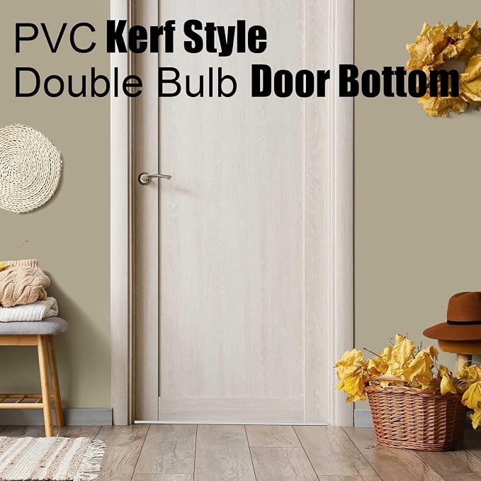 Pushglossy 4 Pcs 36" Kerf Door Sweep Double Bubble Kerf White | 1-3/4" Wide - Image 5