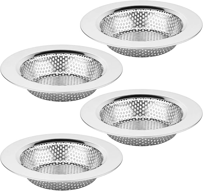 Chefbee 4PCS 4.4" Stainless Steel Kitchen Sink Drain Strainer Food Catcher by ChefBee
