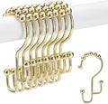 Shower Curtain Rings, SUTINE Shower Curtain Hooks, Stainless Steel Gold Shower by SUTINE