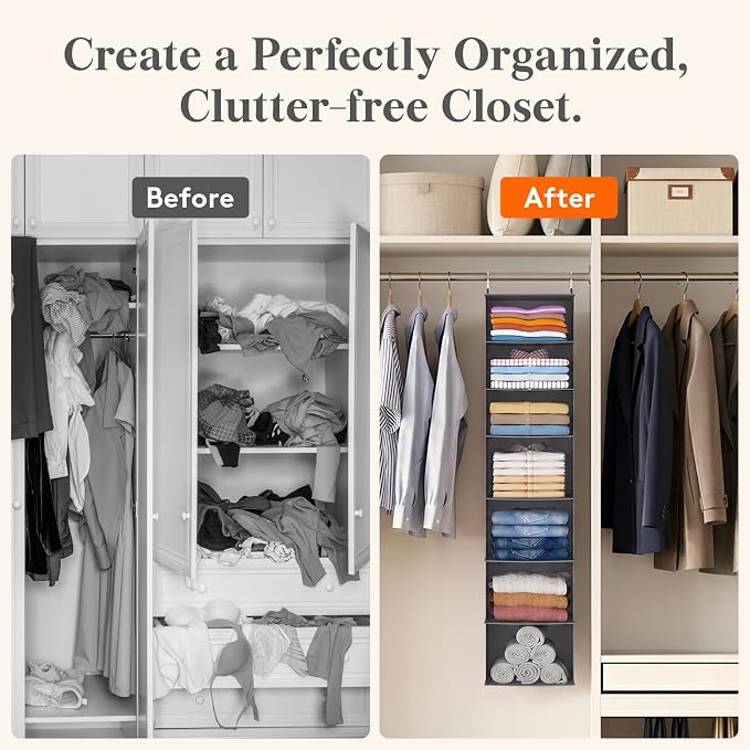 Lifewit 7 Tier Hanging Portable Closet Storage Organizer - Image 7