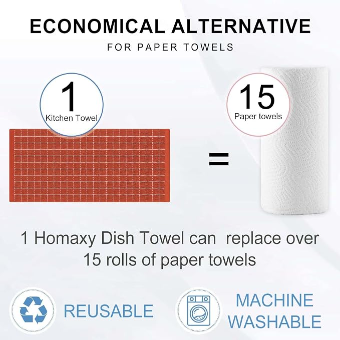 Homaxy Kitchen Towels and Dishcloths Set - Image 7