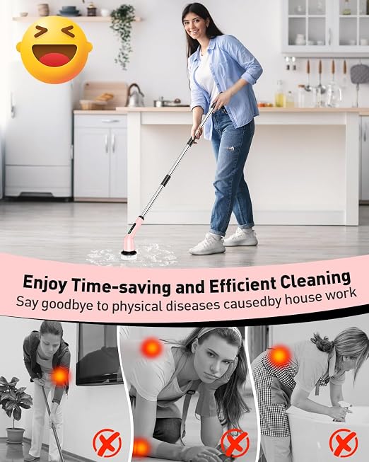 Electric Spin Scrubber for Bathroom, Shower Scrubber - Image 2