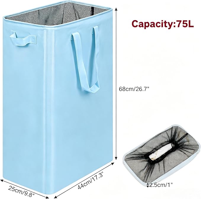 efluky Slim Laundry Basket, Narrow Laundry Hamper - Image 2