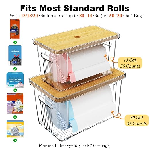 2 Pack Clear Trash Bag Holder - Image 5