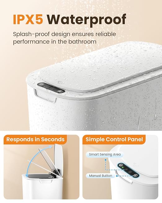 Cesun 5 Gallon Automatic Bathroom Trash Can - Image 6