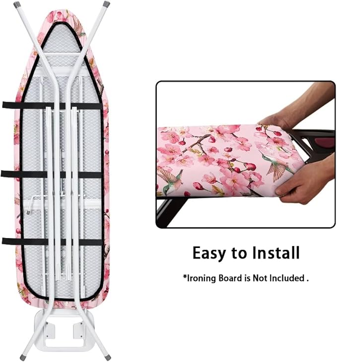 Cherry Blossom Ironing Board Cover and Pad 15x54 Inch Heavy Duty Iron Cover - Image 4