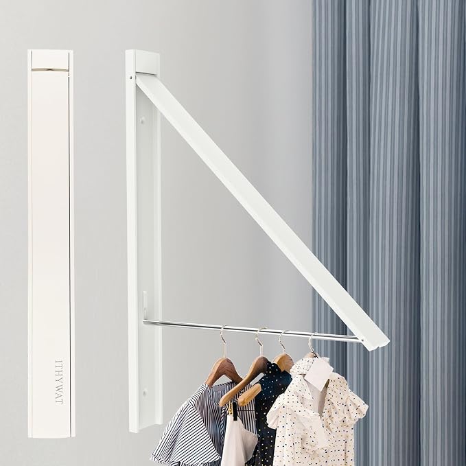 Ithywat Retractable Clothes Drying Rack，Space Saver Wall Mounted Folding Hanger - Image 2