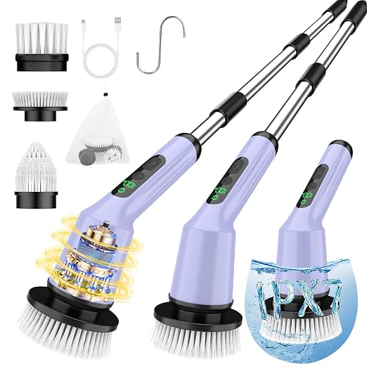 Electric Spin Scrubber for Bathroom, Shower Scrubber by CTMAST