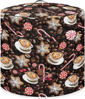 Coffee Dust Cover for Kitchen Instant Pot Accessories Appliance Cover Quart Pressure Cooker Air Fryer Rice Cooker Kitchen Appliance Dust Covers with Storage Pockets Size S