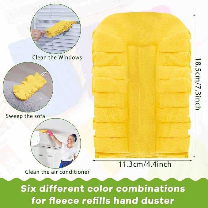 Zubebe 12 Pcs Reusable Duster Refills Fleece - Image 2