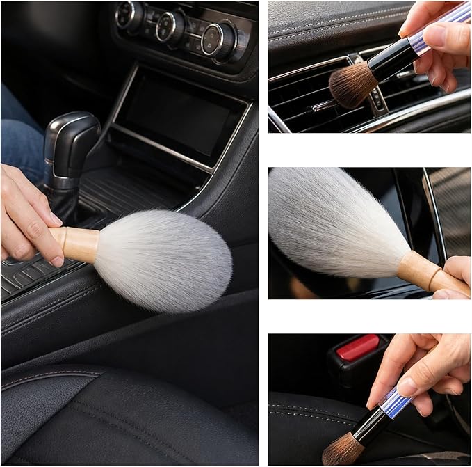 2 PCS Car Interior Dusting Brush, Soft Bristles Auto Dashboard Duster Interior - Image 6