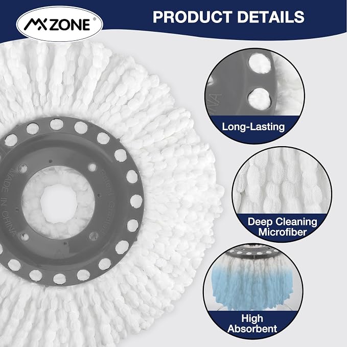 Round Spin Mop Replacement Heads - Image 2