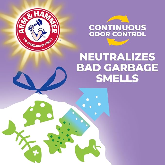 Hefty Ultra Strong Signature Scents 13G Trash Bags, Lavender Vanilla, 80ct | 13 - Image 5