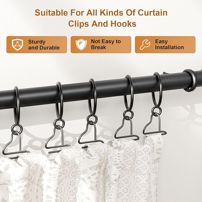 50 Pack Metal Curtain Rings - Image 6