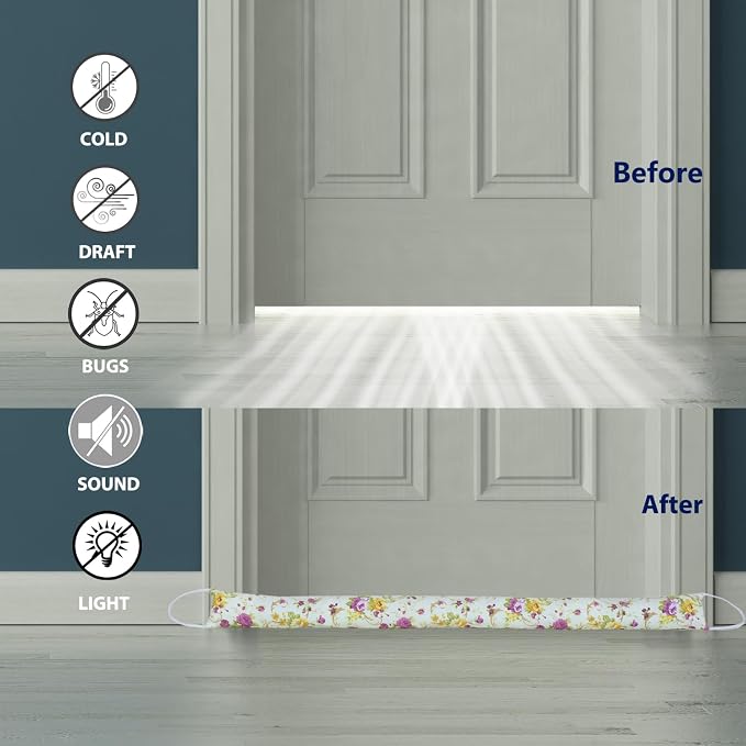 2 Pack 32 Inch 2.8 Inch Wide Slim Under Door Blocker Door Draft Stopper - Image 3