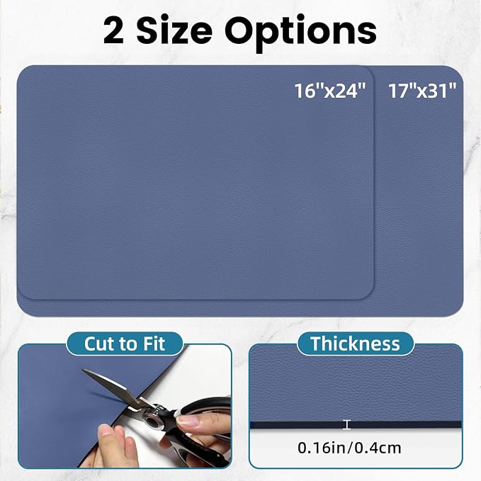 PoYang 31.5x17 Inch Coffee Mat, Extra Large Dish Drying Mat, Stain-Hiding - Image 3