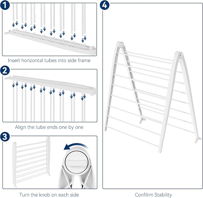 Whitmor Spacemaker Folding Drying Rack, Indoor Clothes Organizer - Image 7