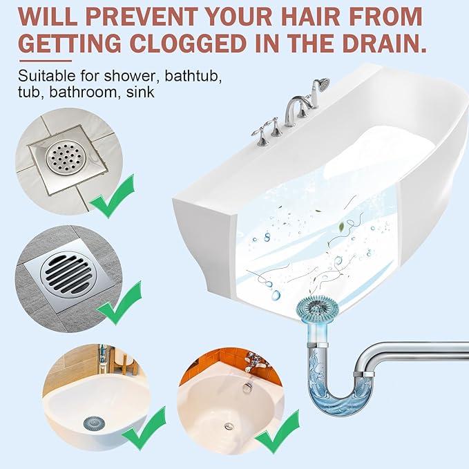 Gotega 5 Pack Sink Drain Strainer, Hair Catcher - Image 5
