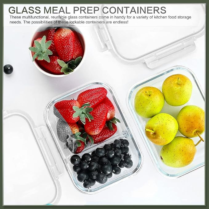 10 Packs 30 oz Glass Meal Prep Containers - Image 6