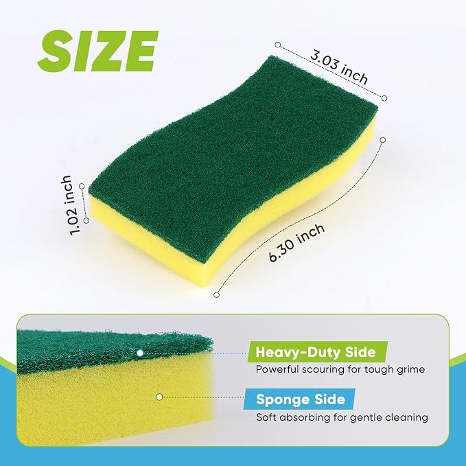 AIDEA Sponges Kitchen, Cleaning Sponges | Reusable Dish Sponges Stink-Free - Image 2