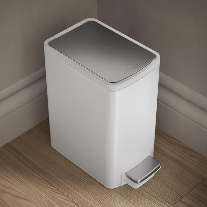 Kohler 6 Liter Stainless Steel Step Trash Can - Image 6