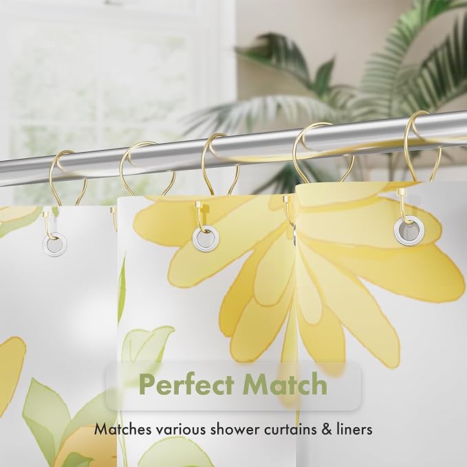 AmazerBath Shower Curtain Hooks, Shower Curtain Rings - Image 4