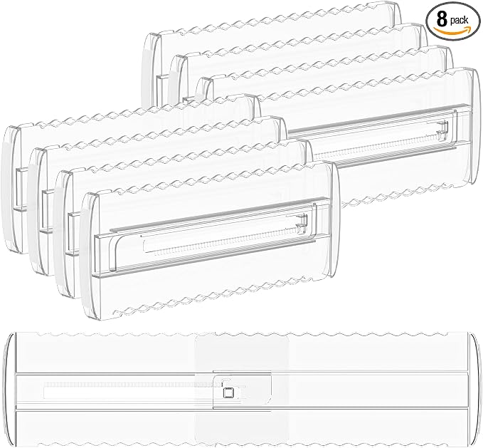 8 Pack 4" High Drawer Dividers for Clothes, 10.2"-16.5" Expandable | Adjustable by Unknown