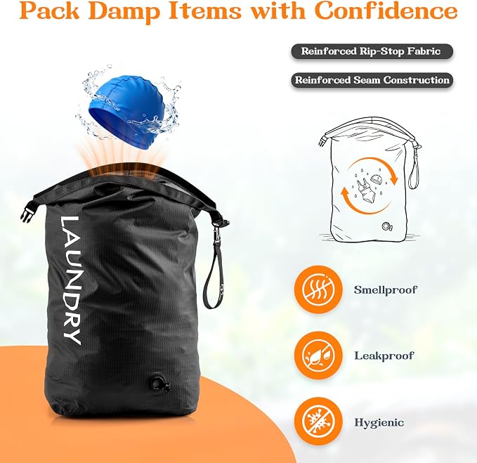 Compression Laundry Bag for Travel, Dirty Clothes Travel Laundry Bag - Image 2