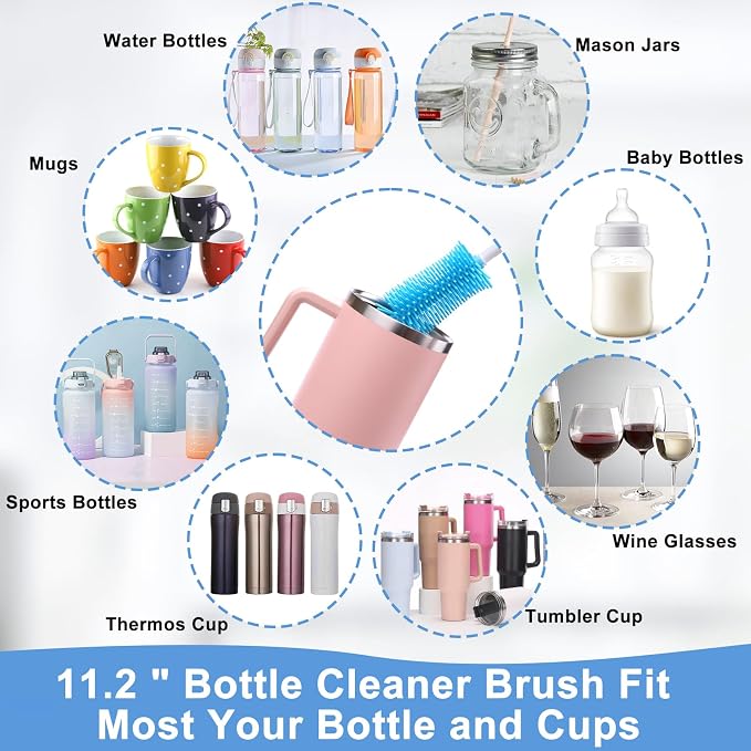 Water Bottle Cleaner Brush Set for Owala 24oz/32oz/40oz Cup, Cleaning Kit for - Image 7